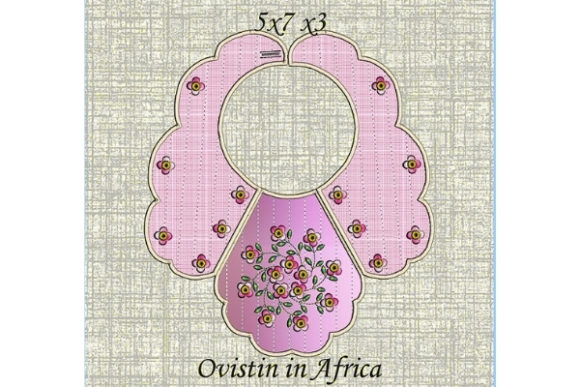 Adorable Pink Floral Bib: Small Hoop Design Review