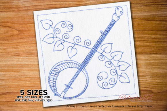 Banjo String Instrument: An Embroidery Design Review