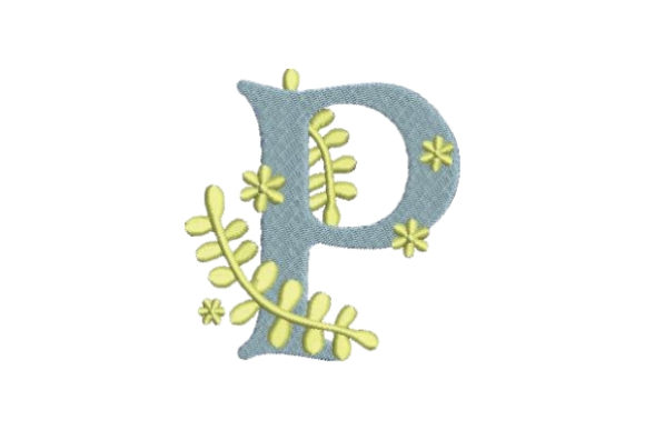 Floral Alphabet P: A Designer’s Stitch Test