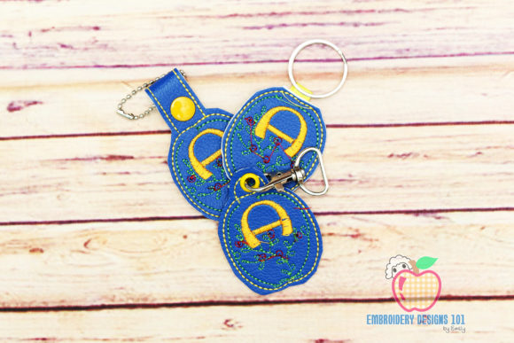Letter A Floral ITH Key Fob: A Designer's Review